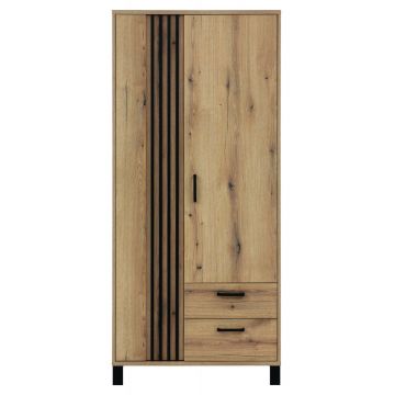 Noel Ne08 Dulap 2D2S Stejar Evoke/Negru