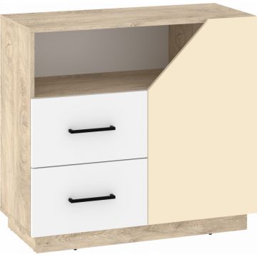 Pax Pax-04 Bufet 90 1D2S Stjar Endgrain/Alb/Crem