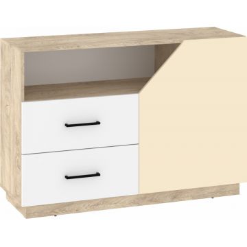 Pax Pax-05 Bufet 120 1D2S Stjar Endgrain/Alb/Crem