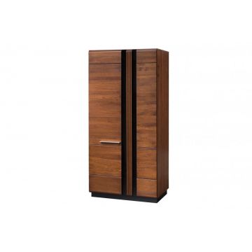 Porti 70 (Dulap 2D) Antique Oak/Black Glass