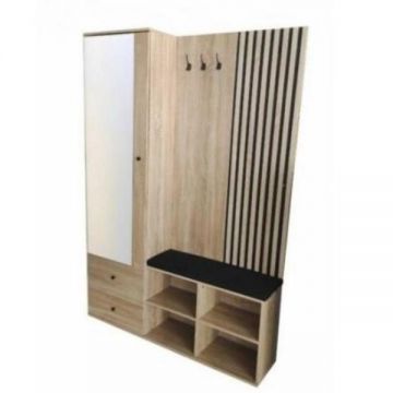 Set mobilier hol cu oglinda, Bahama, 128.5x30x190 cm, UnicSpot