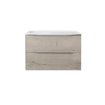 Set mobilier suspendat si lavoar Kolpasan, Tara, 70 cm, craft wood