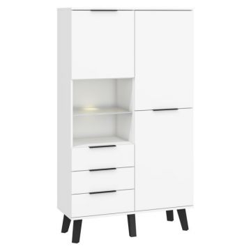 Sven Svn-13 (Dulap 2D3S) White/White High Gloss