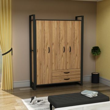 Dulap Athena Atlantic Pine-Negru