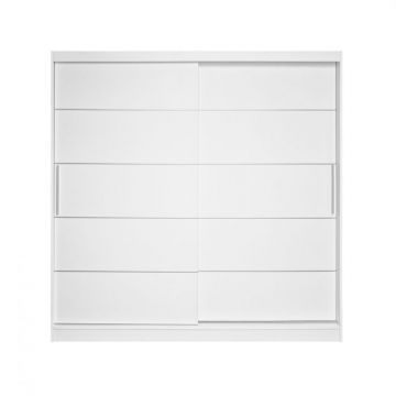 Dulap CORFU 03, usi glisante, alb, 200x60x200 cm