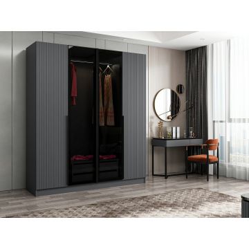 Dulap Haine Kale Plus - 7802, Gri, 180x210x52 cm