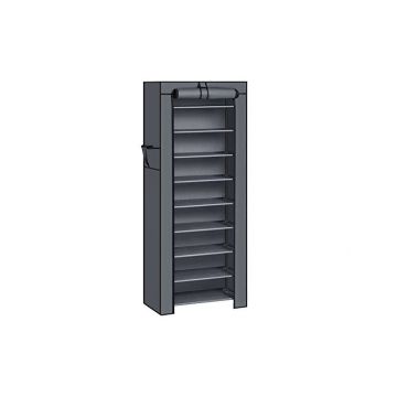 Dulap pliabil, Songmics, Negru, RXJ10H, 58 x 28 x 160 cm