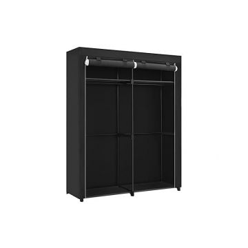 Dulap pliabil, Songmics, Negru, RYG02BK, 43 x 140 x 174 cm