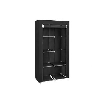 Dulap pliabil, Songmics, RYG84H, Negru, 88 x 45 x 168 cm