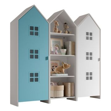 Șifonier de copii deschis alb/albastru 173x171,5 cm CASAMI BRUGES – Vipack