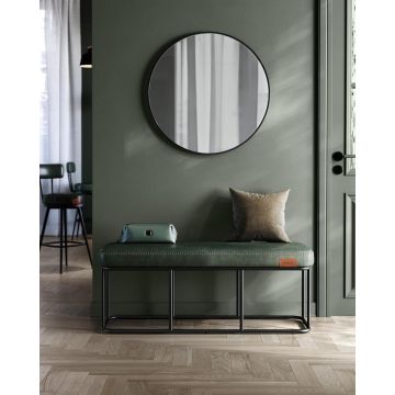 Bancuta intrare hol, Vasagle, Verde inchis, 120x40x45 cm
