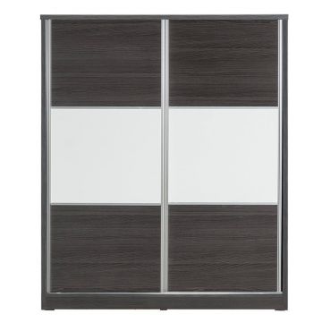 Dulap cu 2 usi glisante Chase culoarea wenge 152.5x56.5x185cm Dulap cu 2 usi glisante Chase culoarea wenge 152.5x56.5x185cm