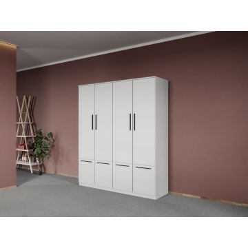 Dulap dormitor Alb Levi C06