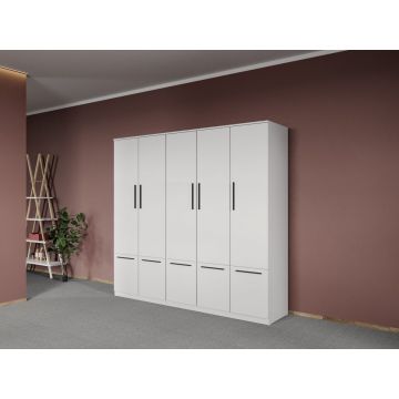 Dulap dormitor Alb Levi C08
