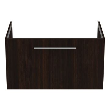 Dulap sub chiuvetă maro închis suspendat cu aspect de lemn de stejar 80x44 cm i.Life B – Ideal Standard