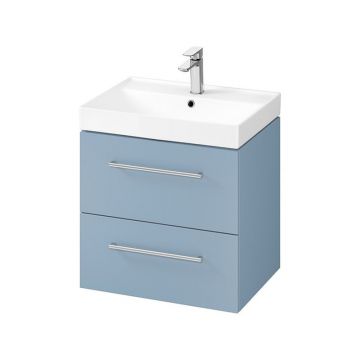 Mobilier suspendat, Cersanit, Larga, dreptunghiular, 60 cm, albastru