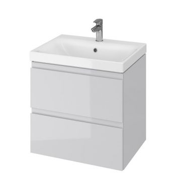 Mobilier suspendat pentru lavoar, Cersanit, Moduo, 60 cm, gri