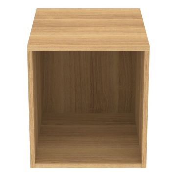 Dulap de baie în culoare naturală scund/suspendat cu aspect de lemn de stejar 40x44 cm i.Life B – Ideal Standard