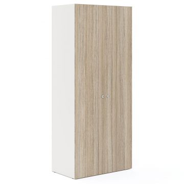 Dulap haine ARONA 90, A50, H210, 2U, bara umerase, Alb Portelan, Oak