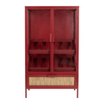 Dulap vinotecă roșu din metal număr de sticle 10, 65x103 cm Mori – Dutchbone