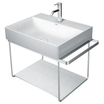Consola metalica suspendata pentru lavoar Duravit DuraSquare 665x451mm cu port-prosop reversibil fara raft crom Consola metalica suspendata pentru lavoar Duravit DuraSquare 665x451mm cu port-prosop reversibil fara raft crom