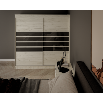 Dressing 2 Usi Luca, 200x60x200 cm, Stejar K001