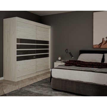 Dressing 2 Usi Luca, 200x60x200 cm, Stejar K001