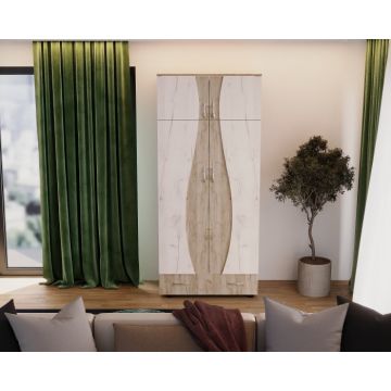 Dulap 2Usi S Cu Despartitor, 90x50x198 cm, k002+k001