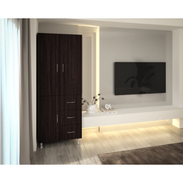 Dulap 3Usi -3S , 70x35x180 cm, Wenge