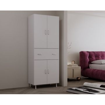 Dulap 4Usi -1S , 70x35x180 cm Alb