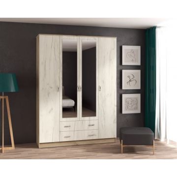 Dulap Garmonia 4U, 160x52x200 cm, Stejar k001+k002