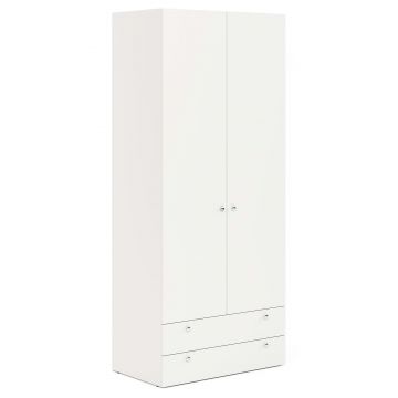 Dulap haine ARONA 90, A50, H210, 2U2S, Alb Portelan