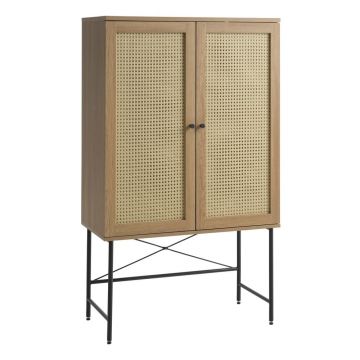 Dulap în culoare naturală cu aspect de lemn de stejar 80x135 cm Pensacola – Unique Furniture