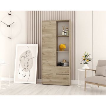 Dulap MP1 - 1U+2S, 80x33x180 cm, Stejar K002