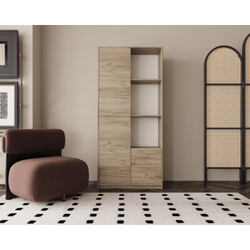 Dulap MP1 - 1U+2S, 80x33x180 cm, Stejar K002