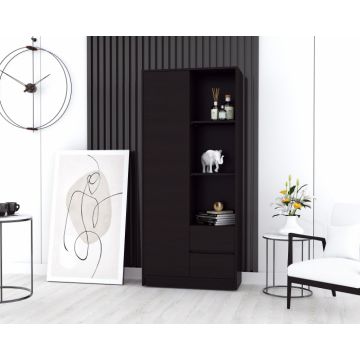 Dulap MP1 - 1U+2S, 80x33x180 cm, Wenge