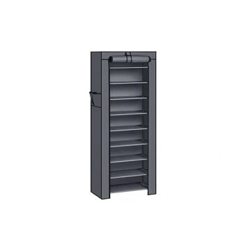 Dulap pliabil, Songmics, Negru, RXJ10H, 58 x 28 x 160 cm