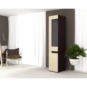 Dulap STIL-24 ST, 40x46x195 cm Wenge+Mesteacan