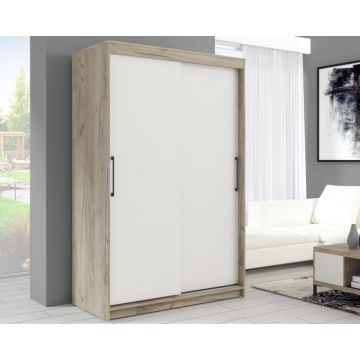 Dulap UC MP1, 150x60x200 cm, Stejar K002 Alb