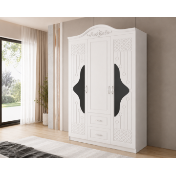 Dulap ZQE 005 MDF 3Usi 2Sertare 150x50x200 cm