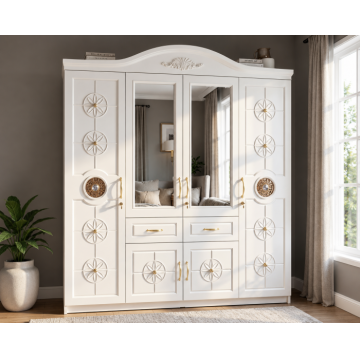 Dulap ZQE 021 MDF 6 Usi 2 Sertare 200x215x52 cm
