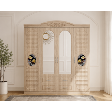 Dulap ZQE 026 MDF 4Usi 2Sertare 200x200x50 cm