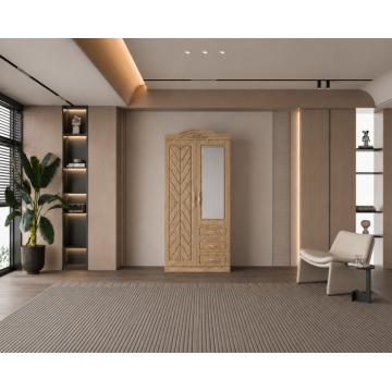 Dulap ZQW-009 MDF 2 Usi 3 Sertare 100x52x211 cm