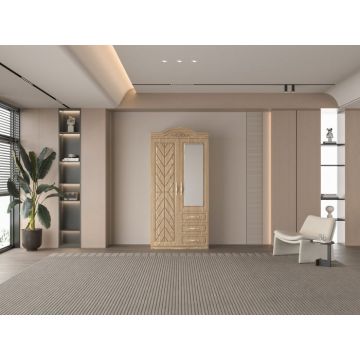 Dulap ZQW-009MDF - 2U 3S, 100x50x200 cm