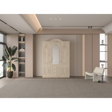 Dulap ZQW-011MDF - 3U 3S, 150x50x200 cm