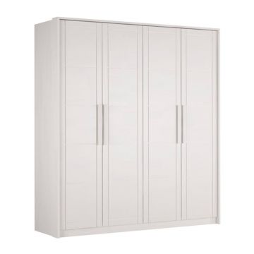Șifonier alb din lemn de fag 203x220 cm Timo – Olivia Living