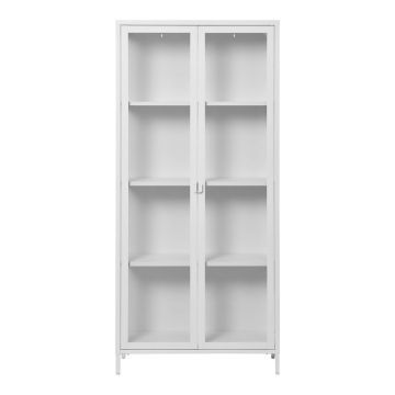 Vitrină albă din metal 80x175 cm Brisbane – House Nordic