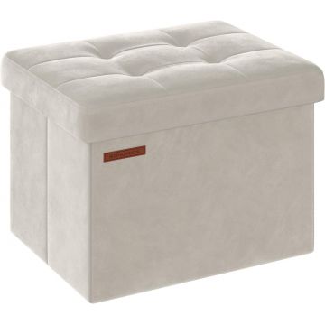 Bancheta de depozitare Otoman Songmics Alb 40x32x31 cm