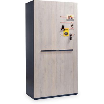 Dulap, 101/203,5/54,5 cm, albastru deschis