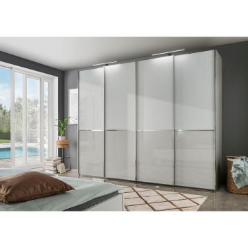 Dulap, 330/236/67 cm, gri, alb